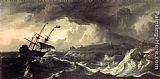 Ludolf Backhuysen Ships Running Aground in a Storm painting